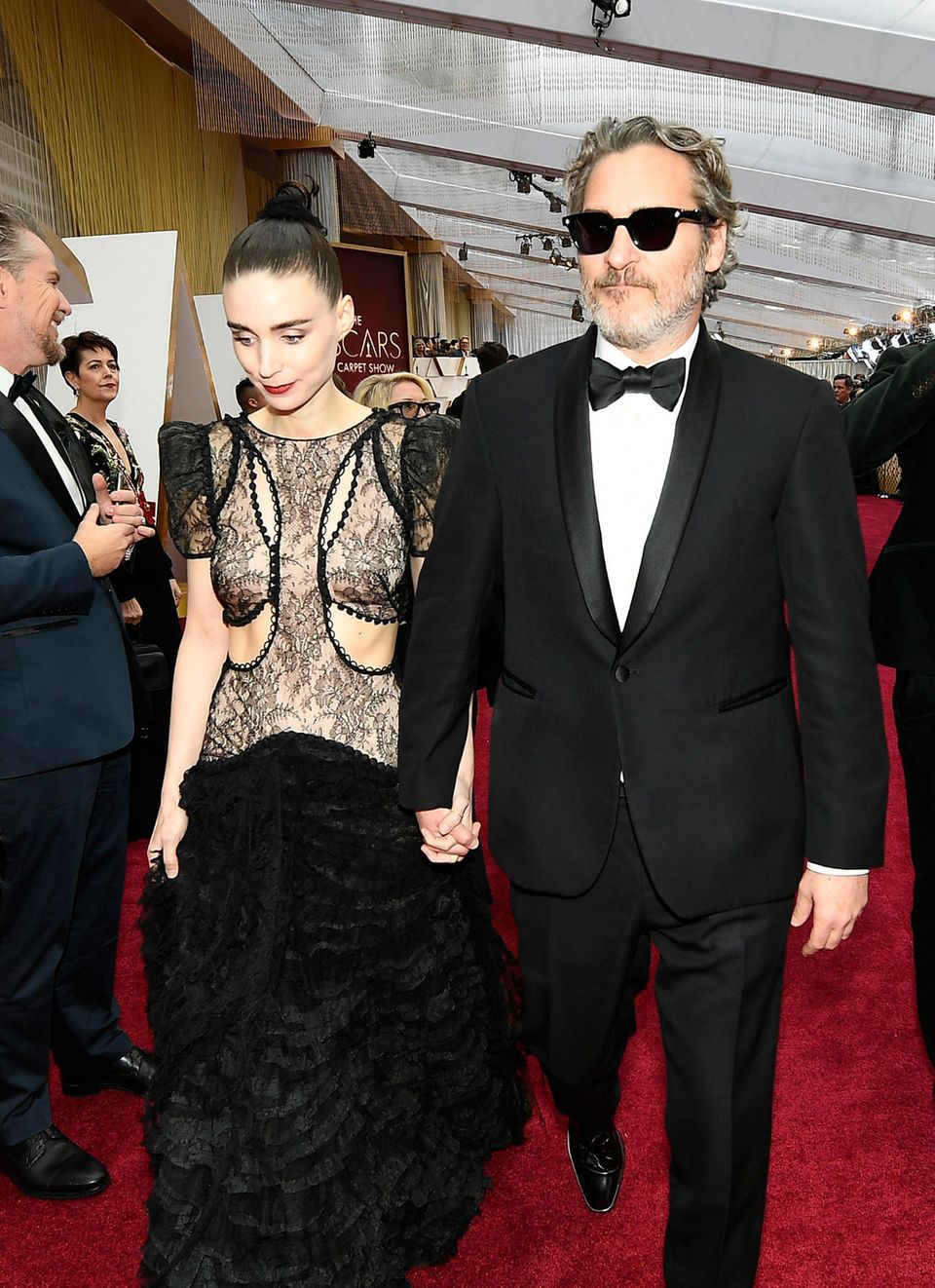 Preisträger Joaquin Phoenix und Rooney Mara bei den Oscars Preisträger Joaquin Phoenix und Rooney Mara bei den Oscars