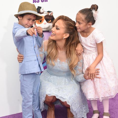 Jennifer Lopez mit ihren Zwillingen Max und Emme