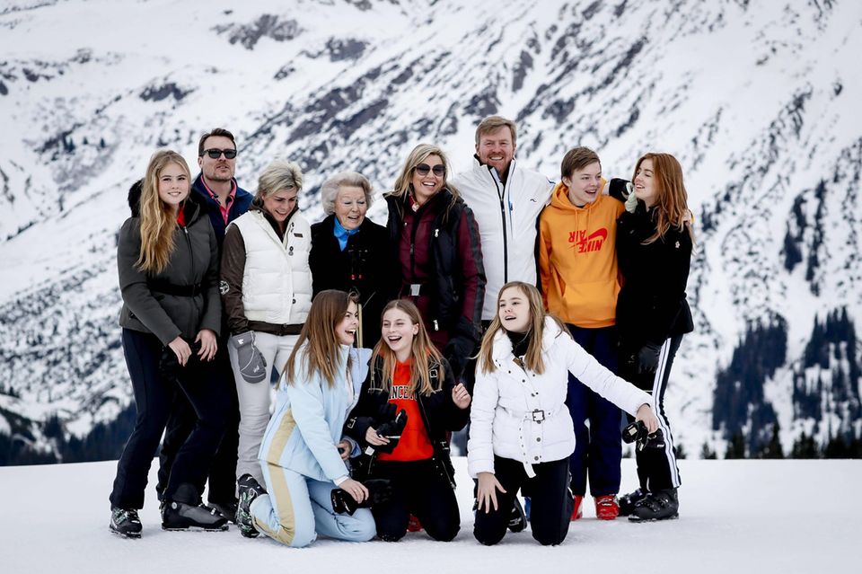 Die niederländische Königsfamilie im Winterurlaub