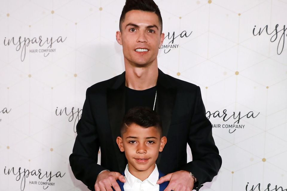 Cristiano Ronaldo mit seinem Sohn Cristiano Jr.