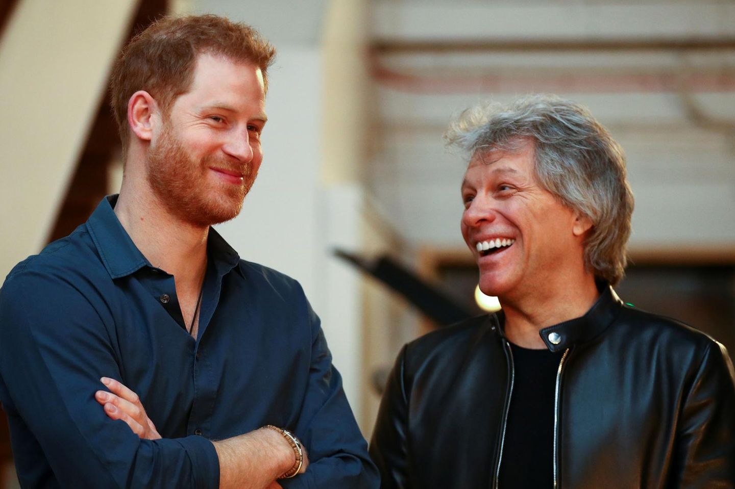 Prinz Harry und Jon Bon Jovi