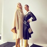 Groß trifft größer! Zusammen und die Absätze mit eingerechnet sind Gwendoline Christie (1,91 m)  und Karlie Kloss (1,88 m) um die 4 Meter groß. 4 Meter "göttliche Dekadenz" wie Society-Liebling Derek Blasberg sein Instagram-Foto kommentiert. Entstanden ist es während der Fashion-Week in Paris.