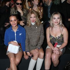 In der Front row bei Louis Vuitton: Alicia Vikander, Lea Seydoux und Florence Pugh.