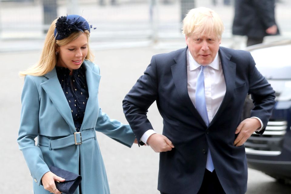 Carrie Symonds und Boris Johnson auf dem Weg zum Commonwealth-Day-Gottesdienst in der Westminster Abbey. 