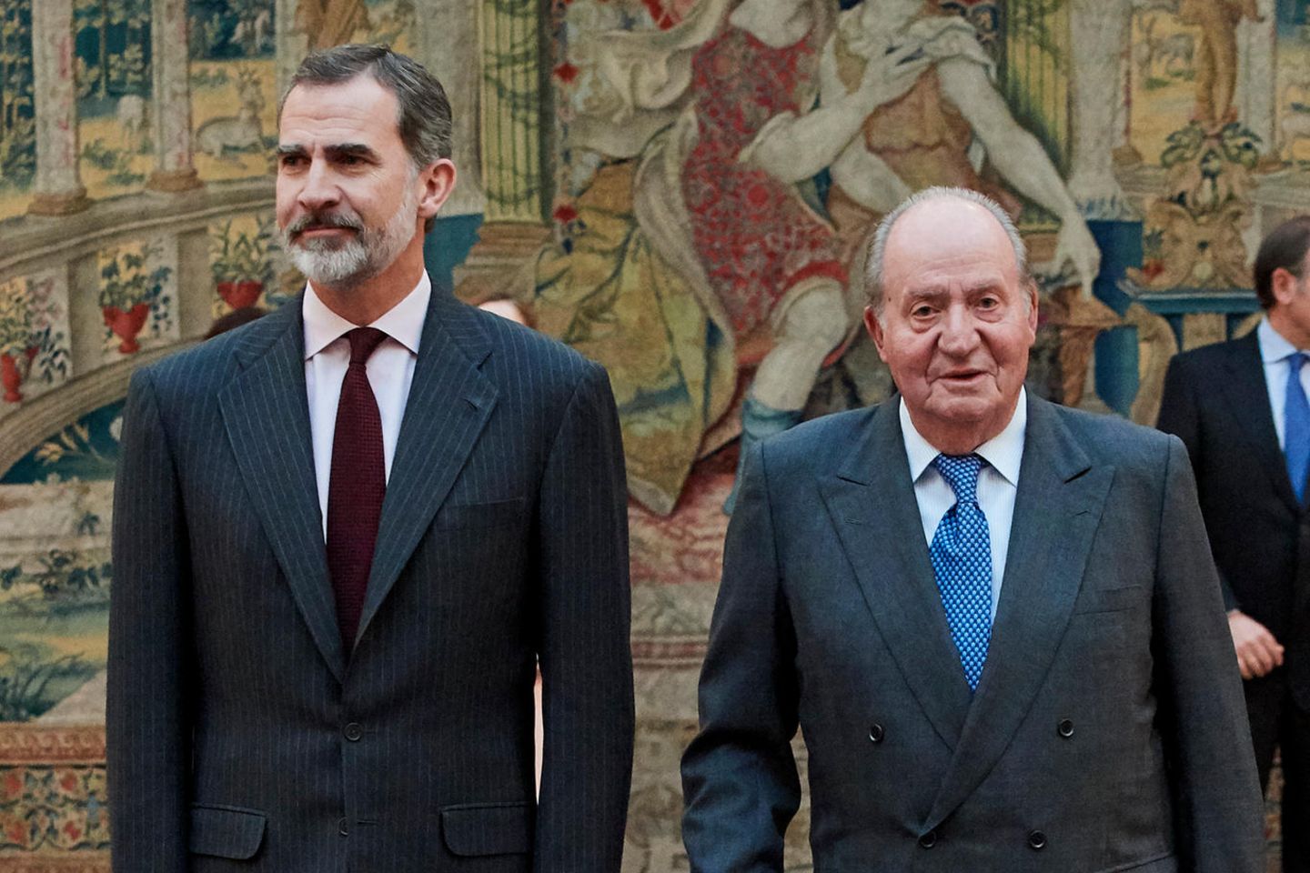 König Felipe und sein Vater, der ehemalige König Juan Carlos