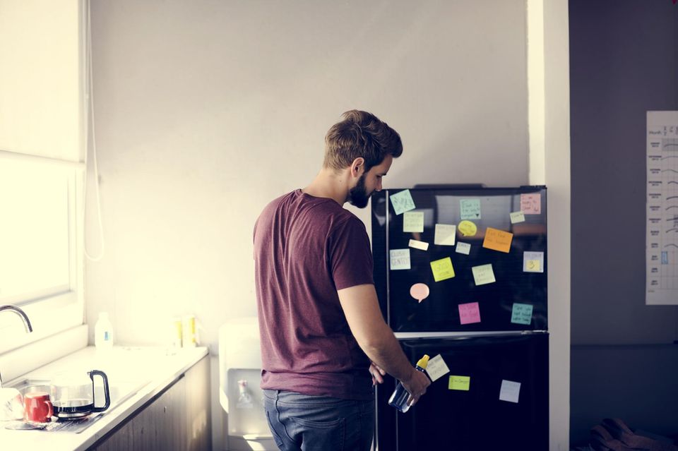 Post-its am Kühlschrank Post-its am Kühlschrank