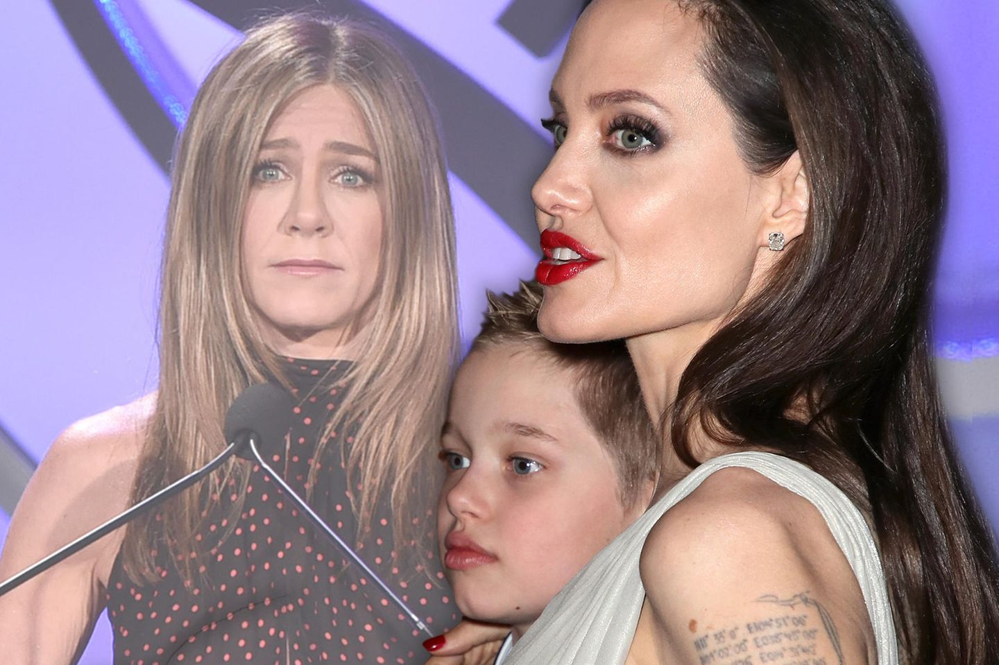 Jennifer Aniston, Shiloh Jolie-Pitt und Angelina Jolie