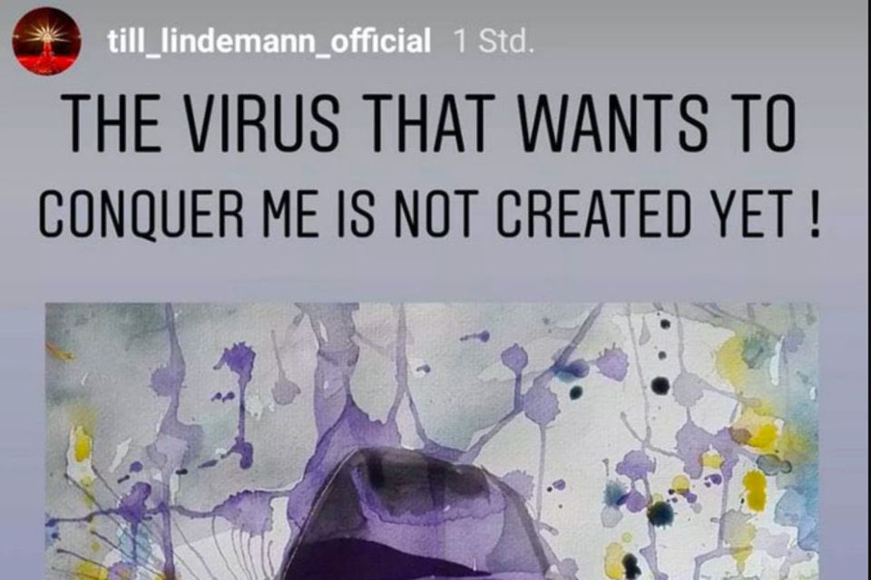 Till Lindemann : Lindemanns Post bei Instagram Lindemanns Post bei Instagram