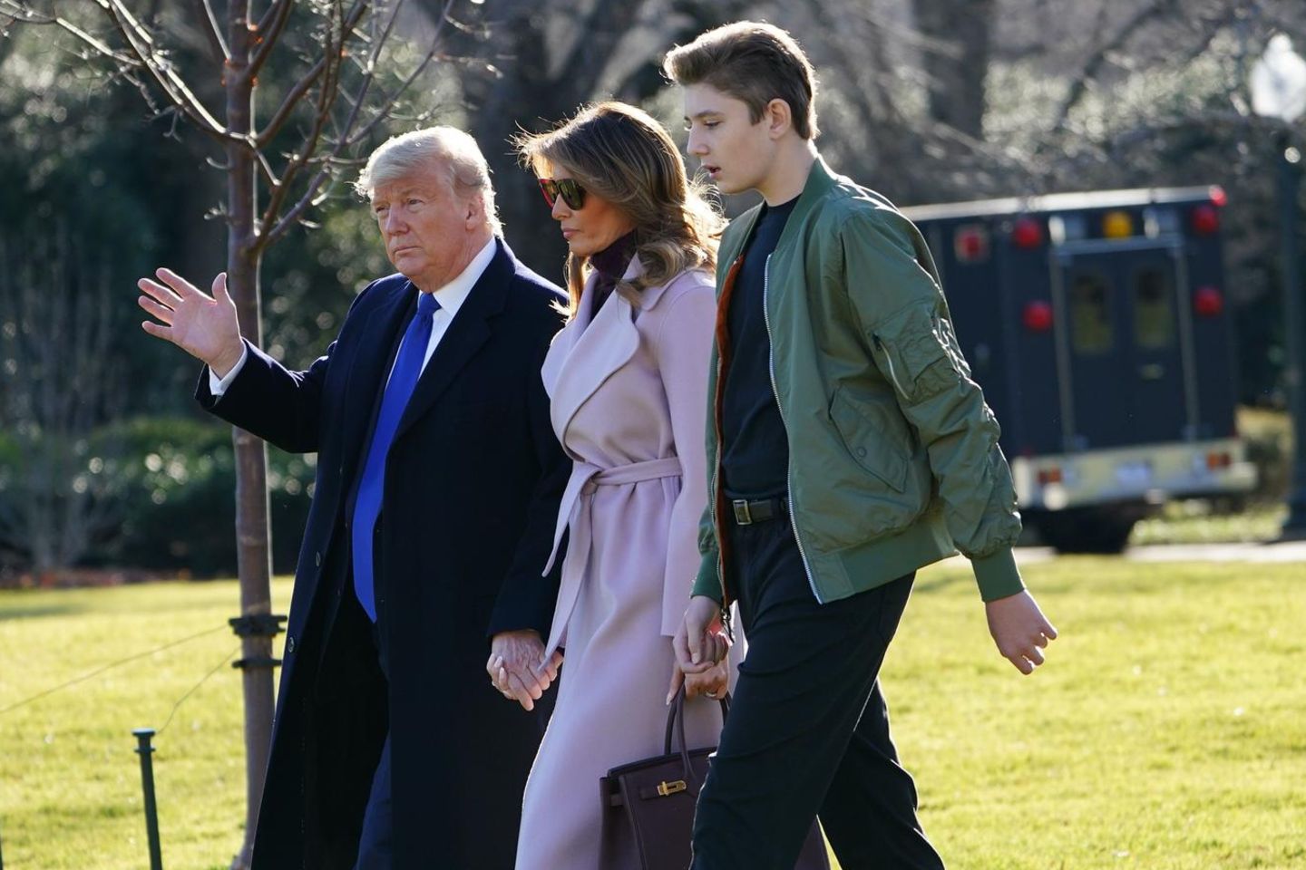 Donald Trump mit Frau Melania und Sohn Barron 