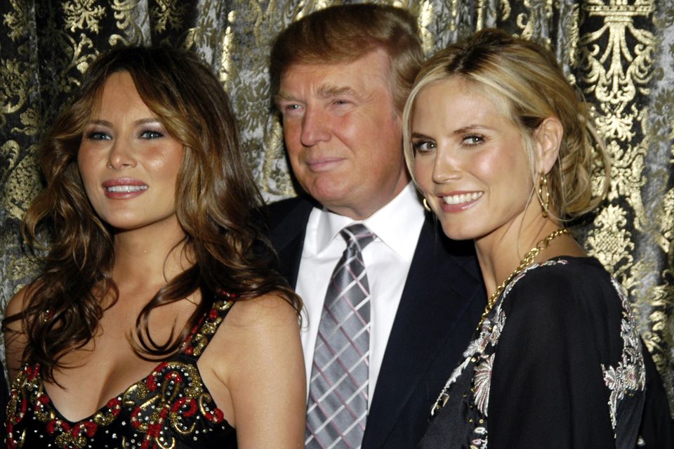 Heidi Klum: Heidi Klum mit Melania und Donald Trump Heidi Klum mit Melania und Donald Trump
