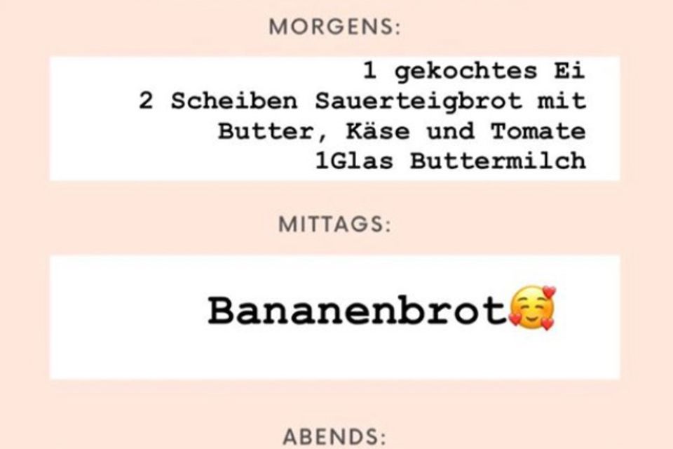 Food Journal: Janina Uhse zeigt ihr Food Journal Janina Uhse zeigt ihr Food Journal