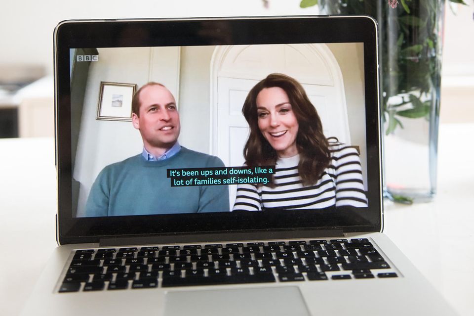 Prinz William und Herzogin Catherine geben der BBC ein Interview - per Video-Chat, denn in Zeiten des Coronavirus heißt es "Abstand halten".