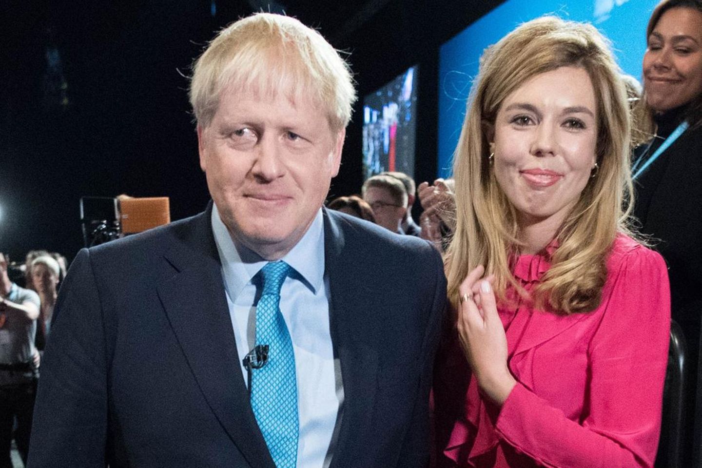 Boris Johnson und Carrie Symonds freuen sich über ihr Baby.