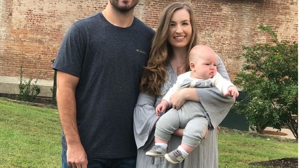 Blake Bivens mit seiner verstorbenen Frau Emily und Sohn Cullen