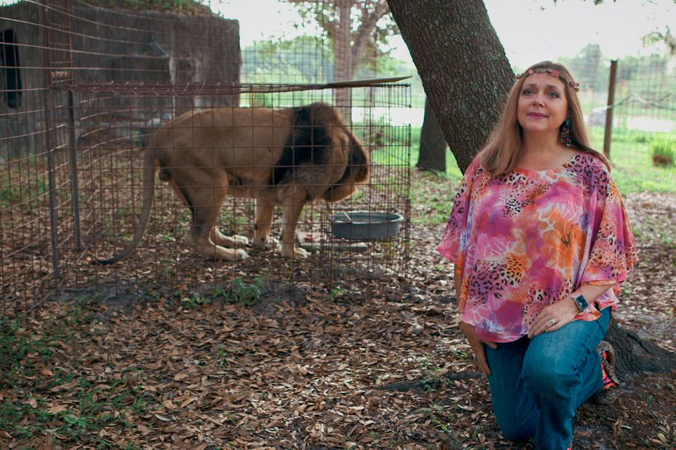 Joe Exotic: Carole Baskin hat die Kontrolle über Joe Exotics Zoo übernommen. Carole Baskin hat die Kontrolle über Joe Exotics Zoo übernommen.