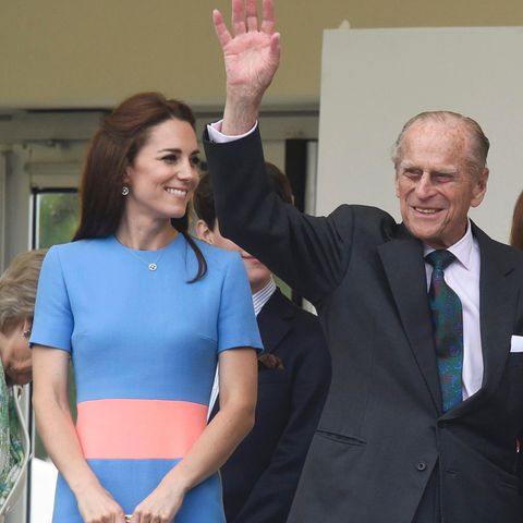 Herzogin Catherine und Prinz Philip im Juni 2016 in London.