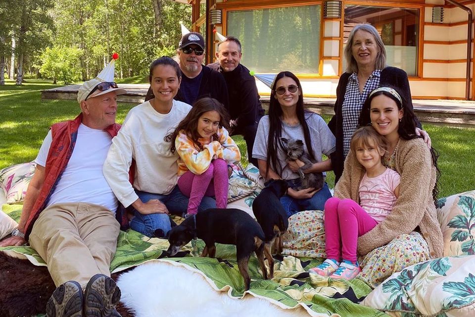 Bruce Willis und Demi Moore mit ihrer Patchwork-Familie