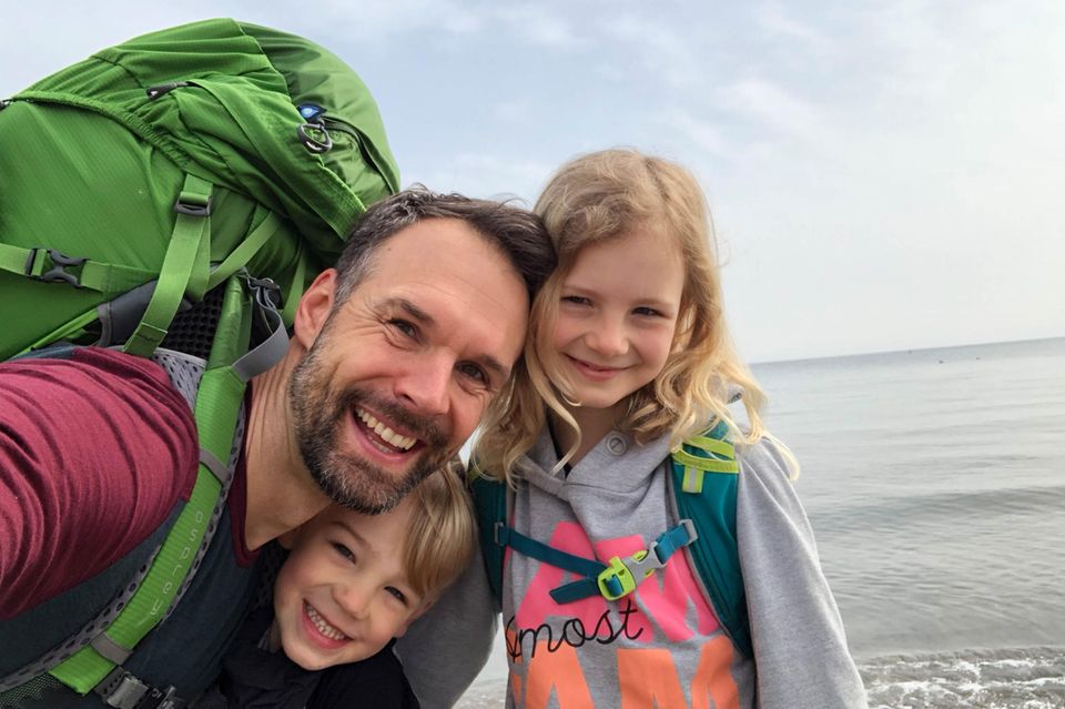 Urlaub in Deutschland: Christo Foerster und seine Kinder Christo Foerster und seine Kinder