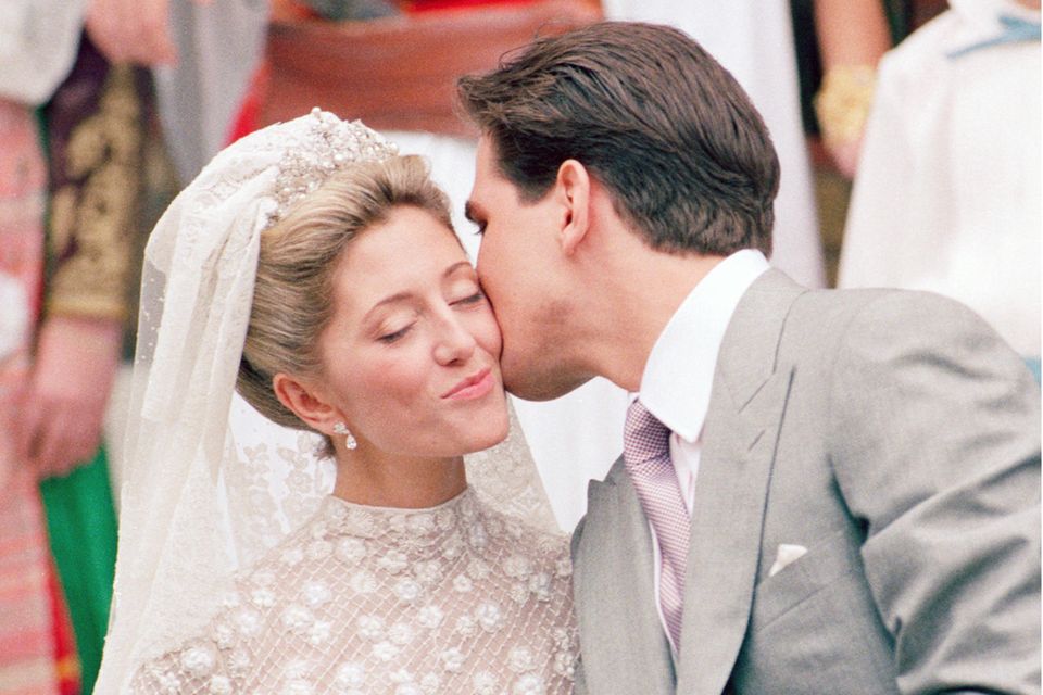 Der Kuss, der sie zur Prinzessin machte: Marie-Chantal und Pavlos heirateten am 01. Juli 1995.