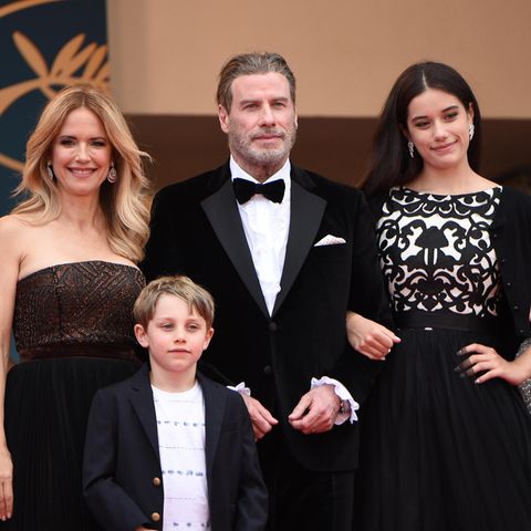 Kelly Preston und John Travolta mit den Kindern Ella Bleu Travolta und Benjamin Travolta