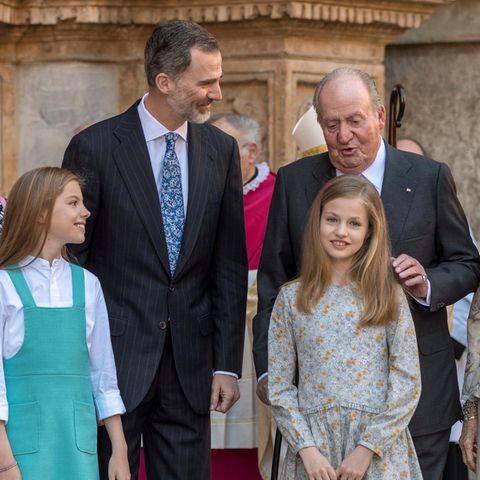 Prinzessin Sofia, König Felipe, Juan Carlos und Prinzessin Leonor