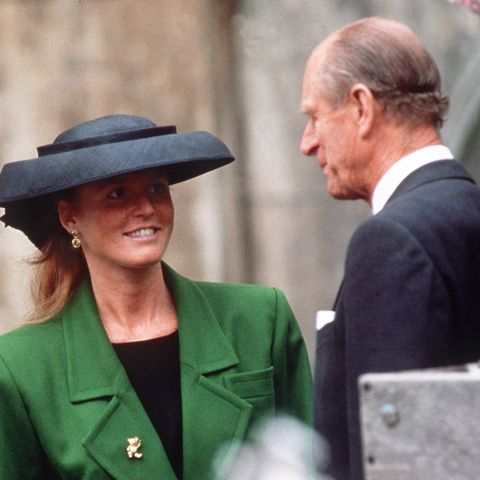 Sarah Ferguson und Prinz Philip bei einem Gottesdienstbesuch Anfang der 1990er Jahre.