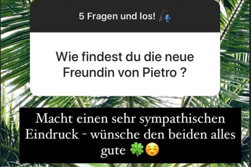 Sarah Lombardi: In ihren Instastories äußert sich Sarah Lombardi nun zu Pietro Lombardis neuer Freundin. In ihren Instastories äußert sich Sarah Lombardi nun zu Pietro Lombardis neuer Freundin.
