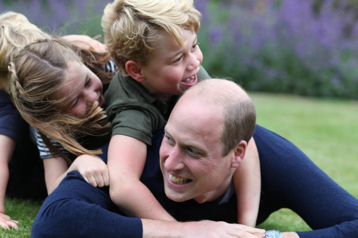 Prinz William mit Prinz George und Prinzessin Charlotte