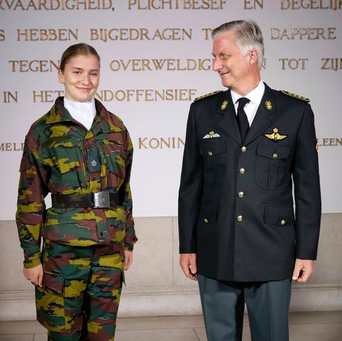 Kronprinzessin Elisabeth und König Philippe von Belgien bei der offiziellen Eröffnung des akademischen Jahres der Königlichen Militärakademie