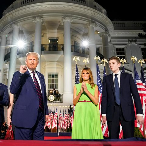 Donald Trump , Melania + Barron