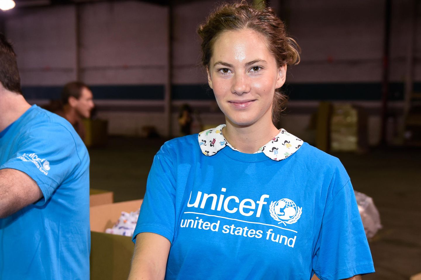 Emma Ferrer: Emma Ferrer 2014 bei einer Packaktion von Unicef. Emma Ferrer 2014 bei einer Packaktion von Unicef.