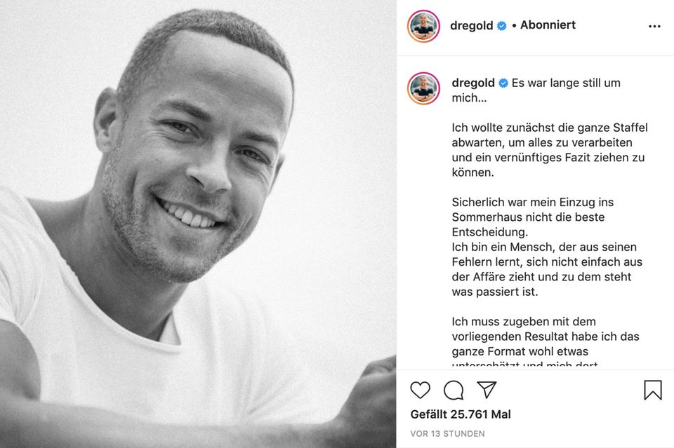 Ex-Bachelor Andrej Mangold: Andrej Mangold bezieht auf Instagram Stellung zu "Sommerhaus"-Eklat Andrej Mangold bezieht auf Instagram Stellung zu "Sommerhaus"-Eklat