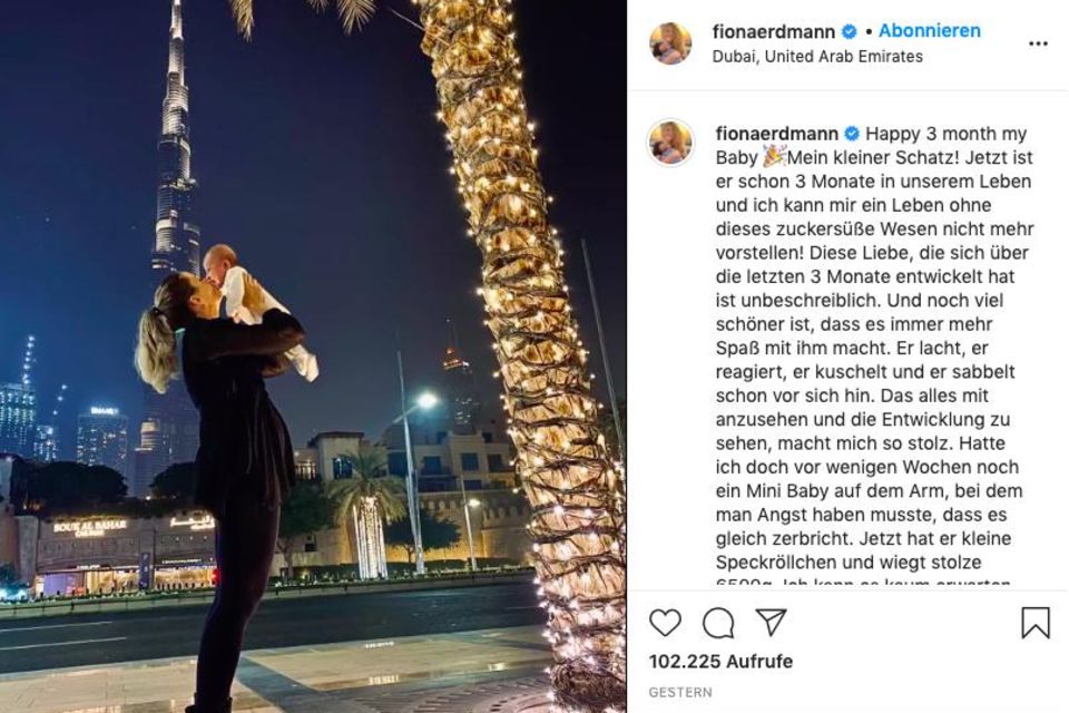 Fiona Erdmann: Fiona Erdmann mit ihrem Sohn Fiona Erdmann mit ihrem Sohn