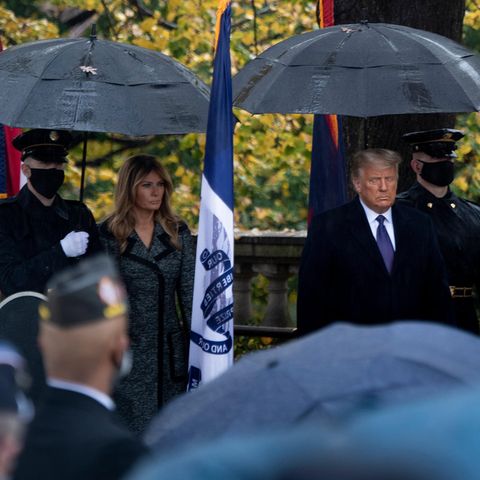 Melania und Donald Trump am 11. November auf dem Nationalfriedhof in Arlington.