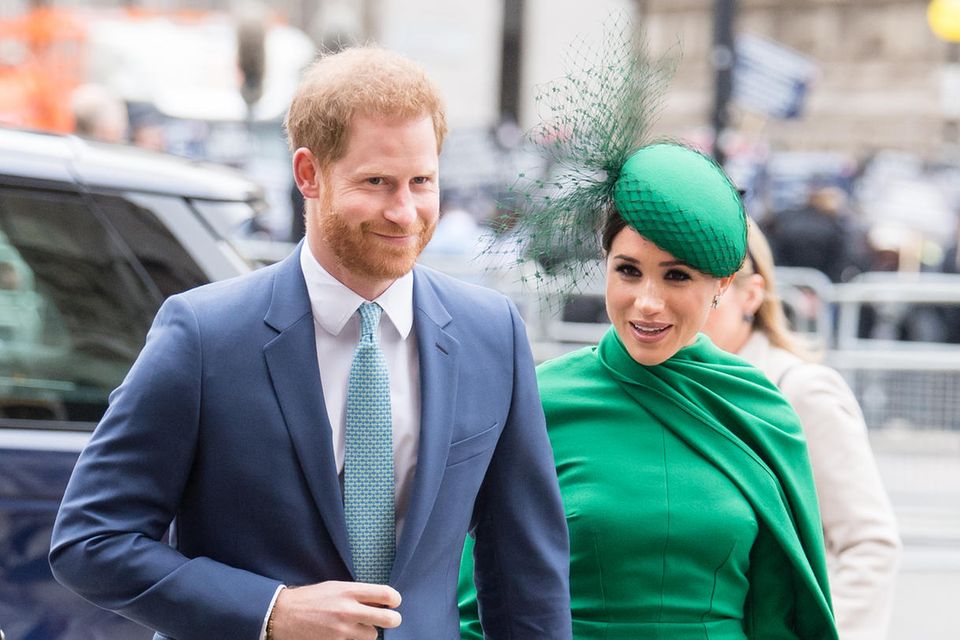 Herzogin Meghan: Herzogin Meghan im Emilia-Wickstead-Kleid am 9. März 2020, wenige Tage bevor sie offiziell ihre Tätigkeiten als Senior-Royal ablegte. Herzogin Meghan im Emilia-Wickstead-Kleid am 9. März 2020, wenige Tage bevor sie offiziell ihre Tätigkeiten als Senior-Royal ablegte.