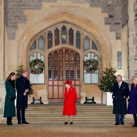 Prinz Edward, Gräfin Sophie von Wessex, Herzogin Catherine, Prinz William, Queen Elizabeth, Prinz Charles, Camilla Parker-Bowles, Prinzessin Anne