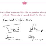 König Felipe, Königin Letizia und ihre Töchter wünschen ein frohes Fest.
