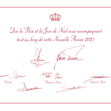 23. Dezember 2020  Die diesjährige Weihnachtskarte der luxemburgischen Royals besteht aus zwei Seiten. Auf der ersten befinden sich die Unterschriften von Großherzog Henri, Großherzogin Maria Teresa und ihren fünf Kindern, inklusive der Botschaft: "Möge der Frieden und die Freude an Weihnachten Sie während des neuen Jahres 2021 begleiten." Das eigentliche Highlight befindet sich aber auf Seite zwei.