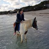 "Neue Ziele setzen, neue Wege gehen", das versucht Danni Büchner auf dem Rücken ihres Pintos beim Ritt am Strand von Mallorca.
