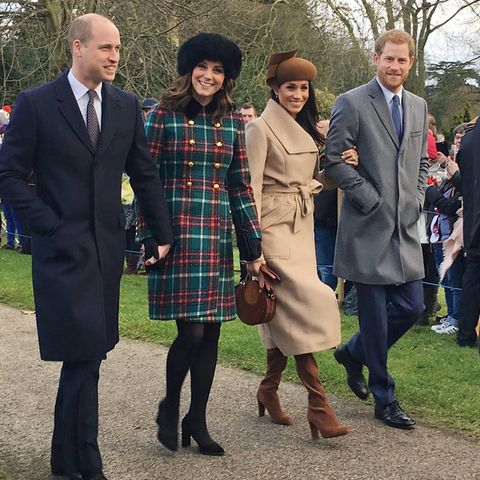 Prinz William, Herzogin Catherine, Herzogin Meghan und Prinz Harry 