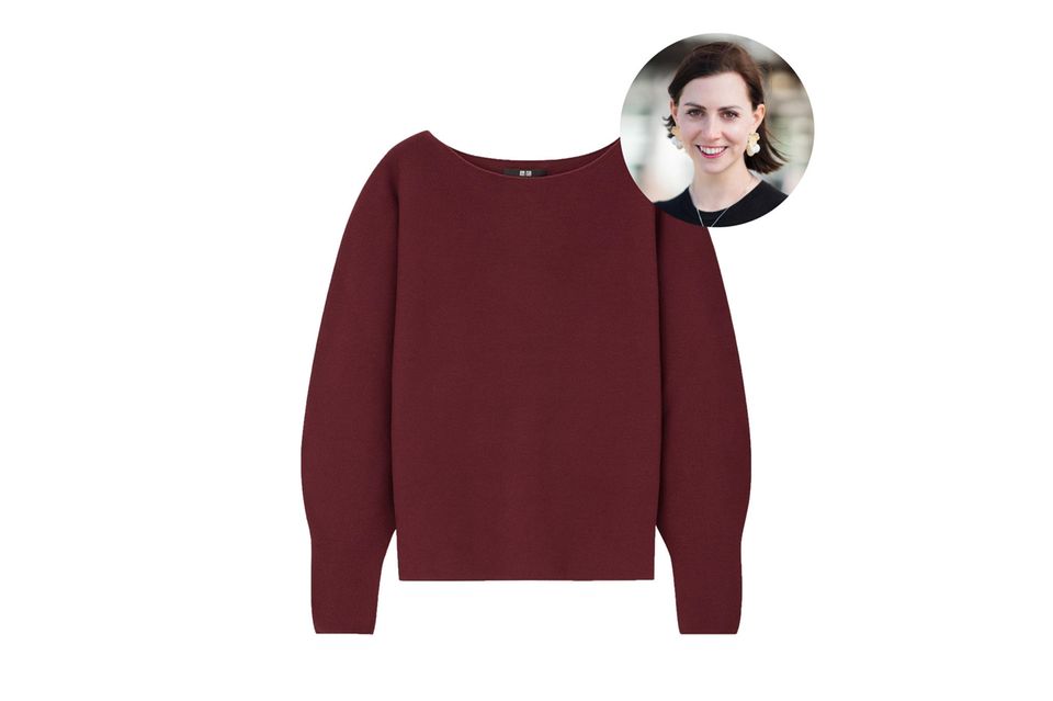 Must-haves: Fashion-Redakteurin Kathrin liebt hochwertige Basics. Durch den Boot-Ausschnitt erinnert der Uniqlo-Pullover sogar in klein bisschen an das Hochzeitskleid von Herzogin Meghan. Fashion-Redakteurin Kathrin liebt hochwertige Basics. Durch den Boot-Ausschnitt erinnert der Uniqlo-Pullover sogar in klein bisschen an das Hochzeitskleid von Herzogin Meghan.