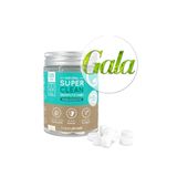 Ein starkes Zeichen für mehr Nachhaltigkeit in der Mundpflege: Die SuperClean Zahnputz-Tabs sind die nachhaltige Alternative zu Zahnpasta. Denn: Sie sind gänzlich ohne Wasser, das kompakte Tab-Format spart Gewicht, Volumen und somit auch CO2 beim Transport ein. Darüber hinaus sind die Produkte als eine der einzigen am Markt auch klimaneutral. Für uns ein Grund mehr zu Lächeln. Von HappyBrush, 125 Tabs kosten ca. 5 Euro. 