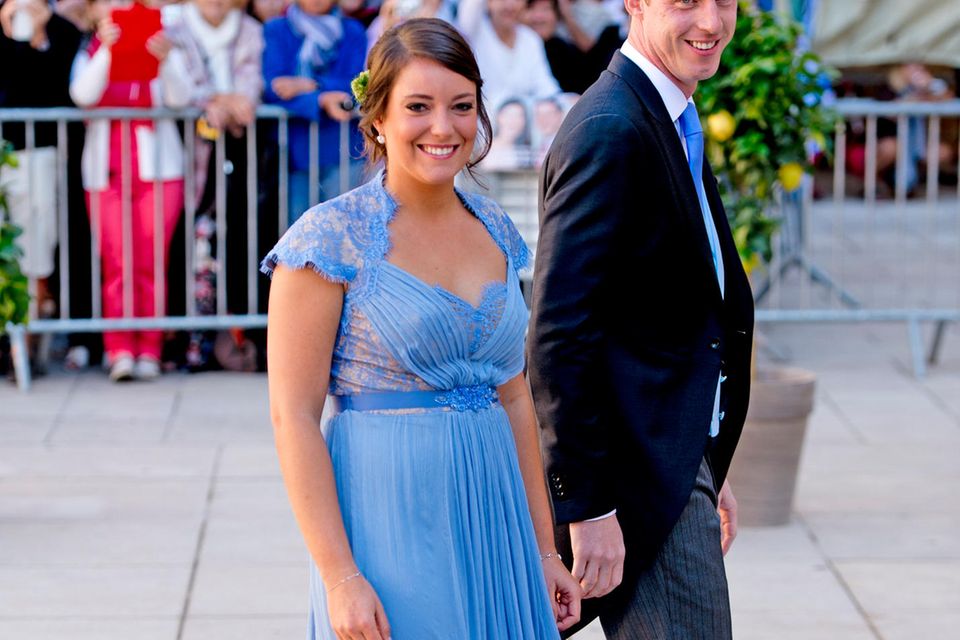 Prinzessin Alexandra besucht im September 2013 die Hochzeit ihres Bruders Prinz Félix in Frankreich. 