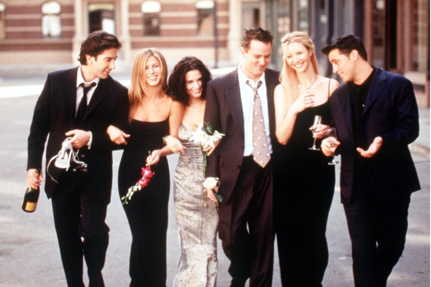 "Friends"-Cast: David Schwimmer, Jennifer Aniston, Courteney Cox, Matthew Perry, Lisa Kudrow und Matt LeBlanc