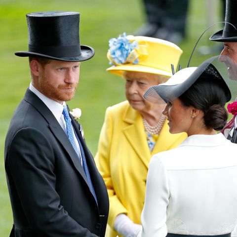 Prinz Harry und Herzogin Meghan mit Queen Elizabeth.