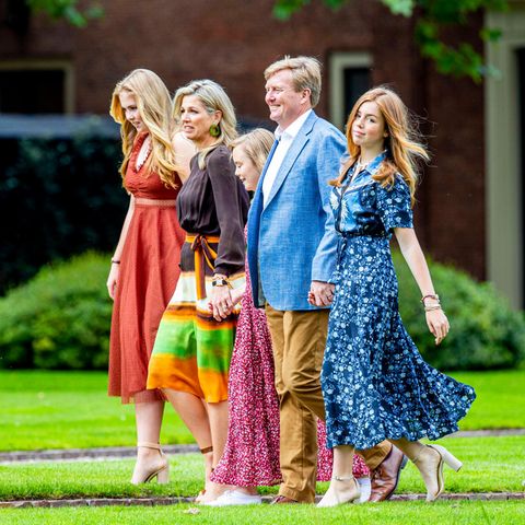 Königin Maxima, König Willem-Alexander, Prinzessin Amalia, Prinzessin Alexia und Princess Ariane.