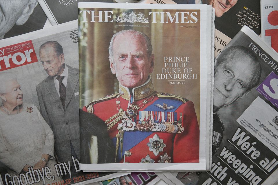 Prinz Philip (†99): "The Times" ehrt Prinz Philip mit einem schlichten Porträtfoto. "The Times" ehrt Prinz Philip mit einem schlichten Porträtfoto.
