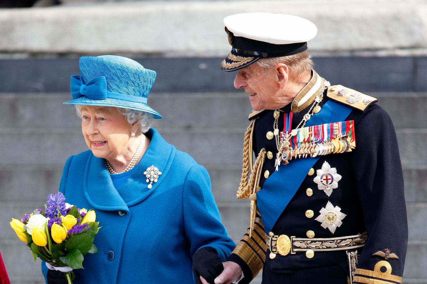 Queen Elizabeth, †96, und Prinz Philip, †99.