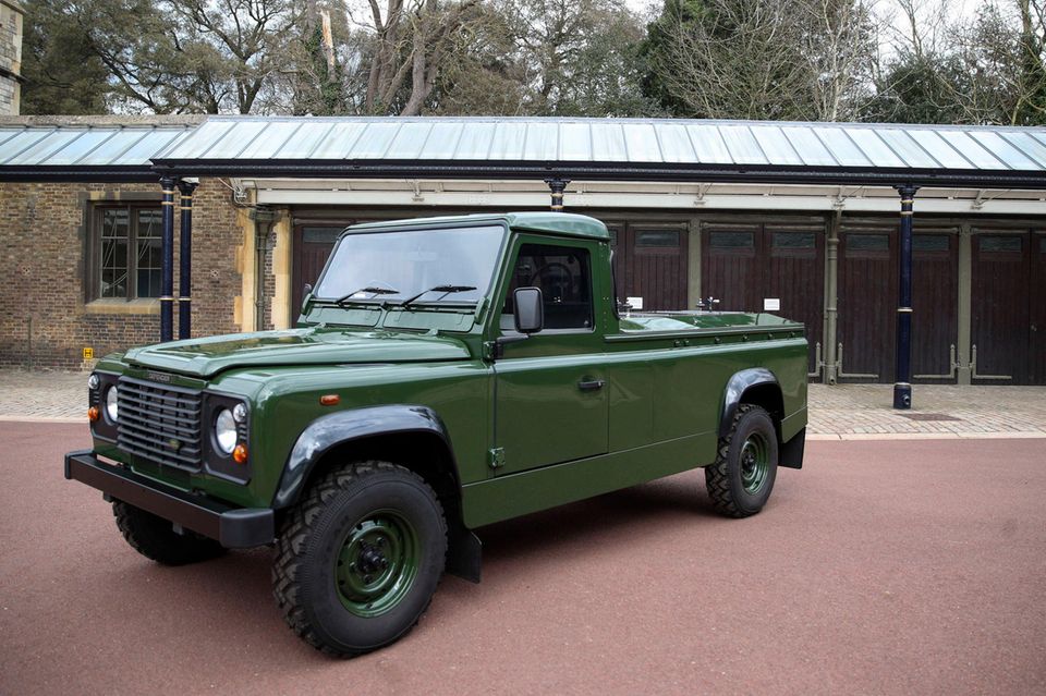 Der Land Rover wurde speziell für die Prozession von Prinz Philip konzipiert