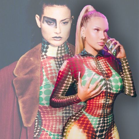 Shirin David im Retro-Look von Jean Paul Gaultier aus dem Jahr 1995. 